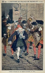 La bastonatura di Voltaire (1694-1778) dai lacchè del Duca di Rohan nel 1726
